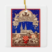 Hrvatski Bozic / Kroatische kerstversiering Keramisch Ornament (Voorkant)