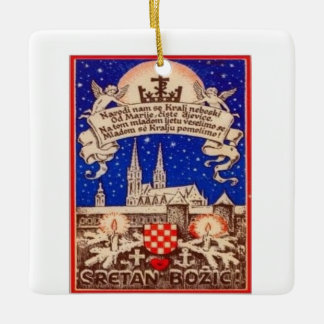 Hrvatski Bozic / Kroatische kerstversiering Keramisch Ornament