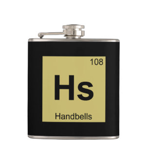 Hs - Handbellen Percussie Chemie Periodiek Systeem Heupfles