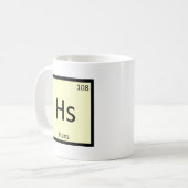 Hs - Hens Chemistry Periodic Table Element Symbol Koffiemok (Voorkant links)