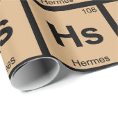 Hs - Hermes God Chemistry Periodic Table Symbol Cadeaupapier (Rol Hoek)