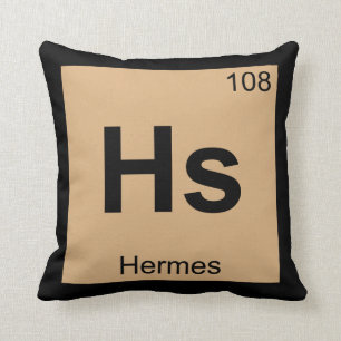 Hs - Hermes God Chemistry Periodic Table Symbol Kussen