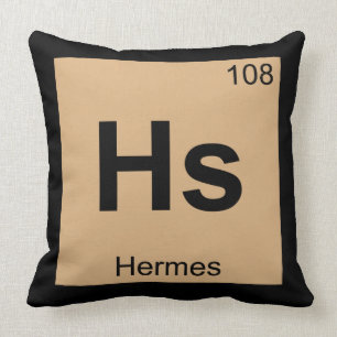 Hs - Hermes God Chemistry Periodic Table Symbol Kussen
