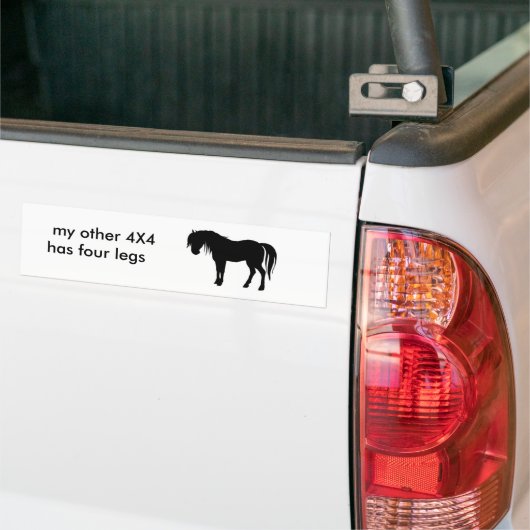 hs, mijn andere 4X4 heeft vier benen Bumpersticker (Op Truck)
