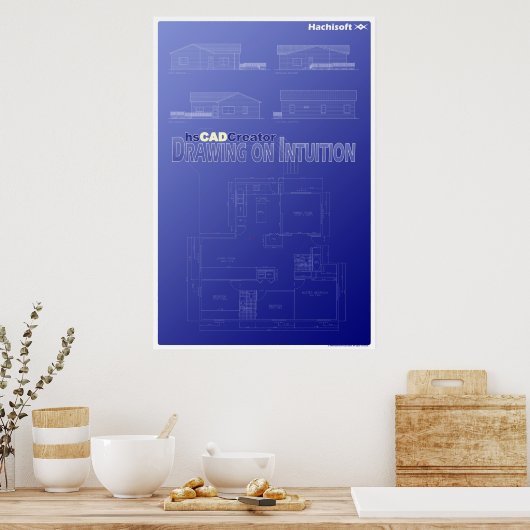 hsCADCreatorFloorPlanPoster Poster (Keuken)