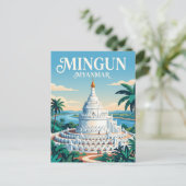 Hsinbyume Pagoda Myanmar Briefkaart (Staand voorkant)