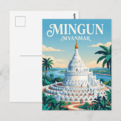 Hsinbyume Pagoda Myanmar Briefkaart (Voorkant / Achterkant)