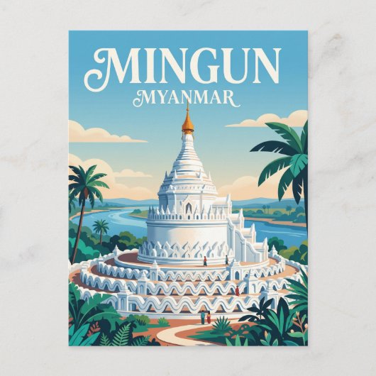 Hsinbyume Pagoda Myanmar Briefkaart (Voorkant)