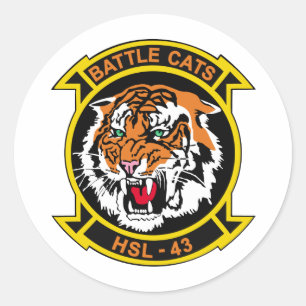 HSL-43 Battle Cats Ronde Sticker