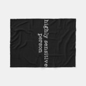 Hsp Hoog Sensitief Persoon Weersta Fleece Deken (Voorkant (Horizontaal))