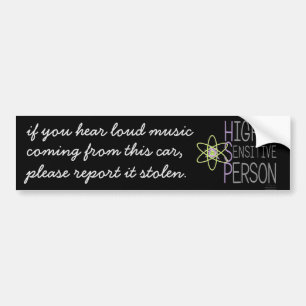 HSP Louds Klinkt Gestolen Bumpersticker melden