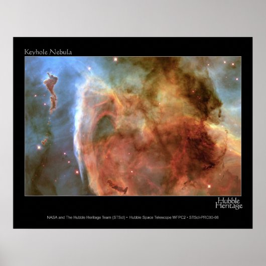 HST Keyhole Nebula Poster (Voorkant)