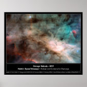 HST Omega Nebula M17 Poster (Voorkant)