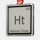 Ht - Hammer Throw Track and Field Chemistry-symboo Metalen Ornament (Links)