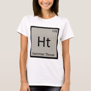 Ht - Kogelslingeren Atletiek Chemisch Symbool T-shirt