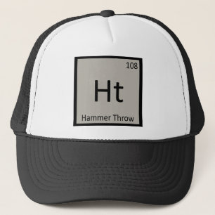 Ht - Kogelslingeren Atletiek Chemisch Symbool Trucker Pet