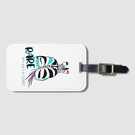 HT Zelden Zebra Bagagelabel (Voorkant (horizontaal))