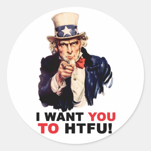 HTFU - STICKER (Voorkant)