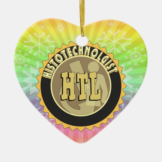 HTL BADGE HISTOTECHNOLOGISCH HISTOLOGISCHE TEKST KERAMISCH ORNAMENT (Voorkant)