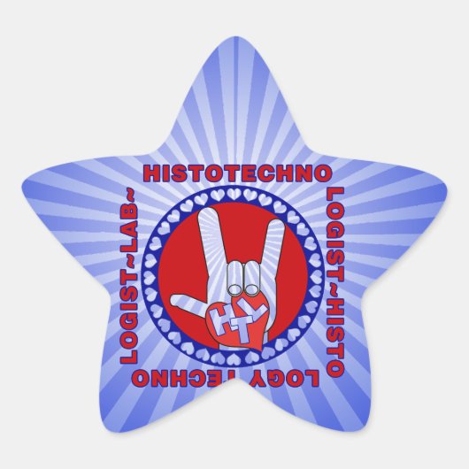 HTL HISTOTECHNOLOGIST SPECIALIST LOGO SQUARE LAB STER STICKER (Voorkant)