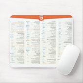 HTML5 Cheat Sheet Mousepad Muismat (Met muis)