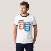 HTML5 CSS3 logo's T-shirt (Voorkant volledig)