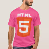 Html5 Html Logo Web Programmer Nerd Funny Computer T-shirt (Voorkant)