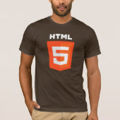 HTML5 T-shirt (bruin) (Voorkant)