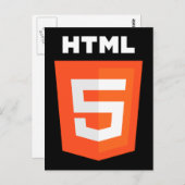 HTML 5-Logo Briefkaart (Voorkant / Achterkant)