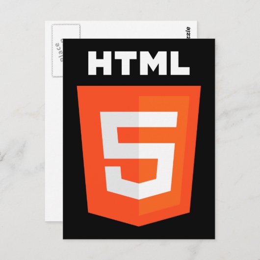 HTML 5-Logo Briefkaart (Voorkant / Achterkant)