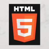 HTML 5-Logo Briefkaart (Voorkant)