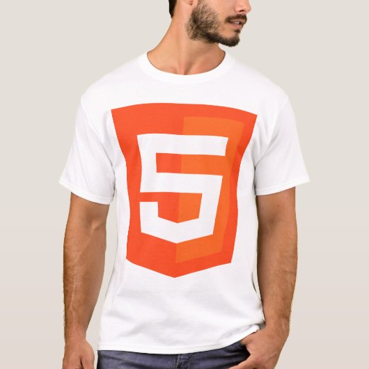 HTML 5-Logo Officiële W3 W3C T-shirt (Voorkant)