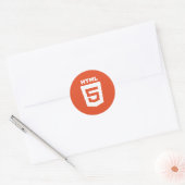 HTML 5 logo ronde sticker (Envelop)