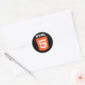 HTML 5-Logo Ronde Sticker (Envelop)