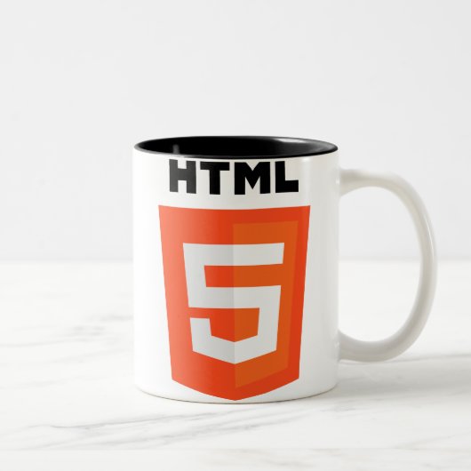 HTML 5-logo Tweekleurige Koffiemok (Rechts)