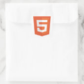HTML 5 VIERKANTE STICKER (Tas)