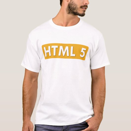 HTML 5 - Zacht Wit "Vrij het Web" T-shirt (Voorkant)