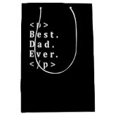 HTML Best Dad Ever Vaderdag Web Dev Programmer Medium Cadeauzakje (Voorkant)