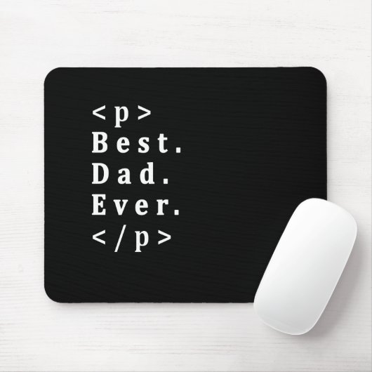 HTML Best Dad Ever Vaderdag Web Dev Programmer Muismat (Met muis)
