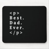 HTML Best Dad Ever Vaderdag Web Dev Programmer Muismat (Voorkant)