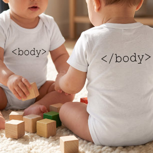 HTML Body Tag - Grappige Webontwikkelaar Baby Romper