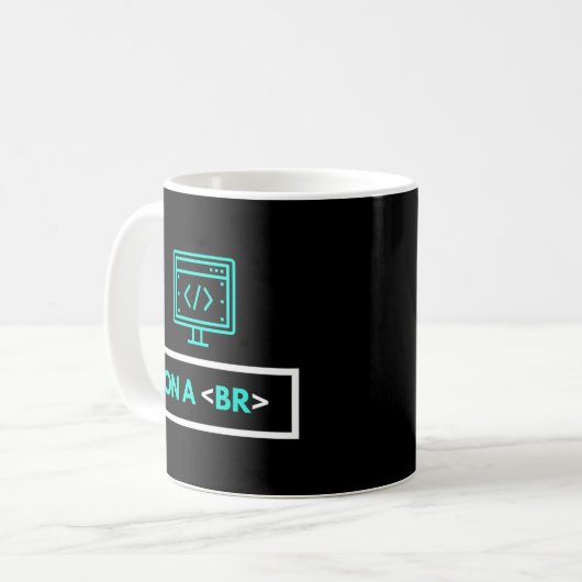 HTML-code computerprogrammeur I’M op een break-c Koffiemok (Voorkant links)