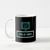 HTML-code computerprogrammeur I’M op een break-c Koffiemok (Links)