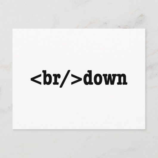 HTML-code uitsplitsing Briefkaart (Voorkant)