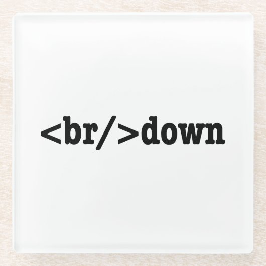 HTML-code uitsplitsing Glazen Onderzetter (Voorkant)