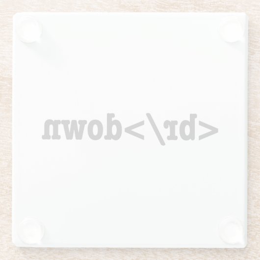 HTML-code uitsplitsing Glazen Onderzetter (Achterkant)