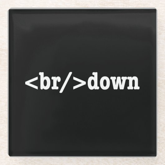 HTML-code uitsplitsing Glazen Onderzetter (Voorkant)