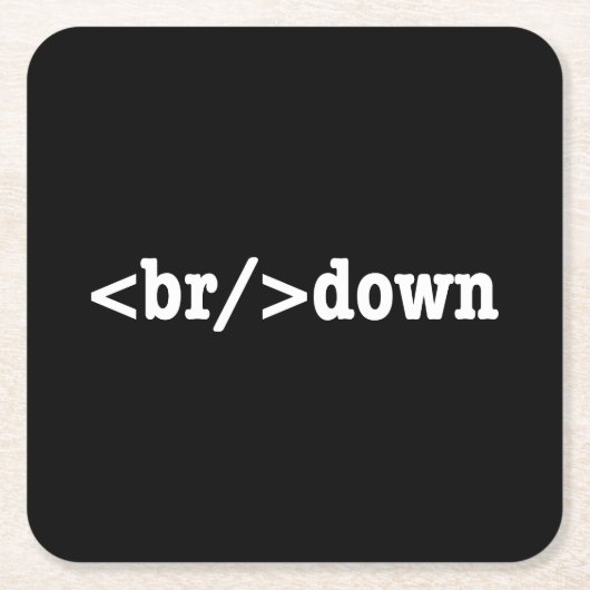 HTML-code uitsplitsing Kartonnen Onderzetters (Voorkant)