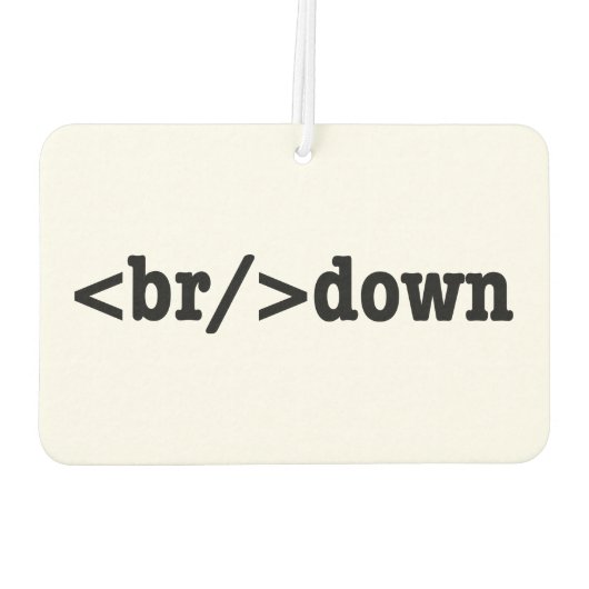 HTML-code uitsplitsing Luchtverfrisser (Achterkant)