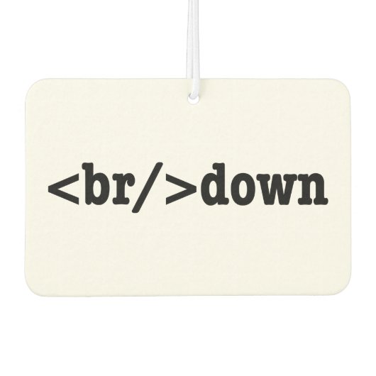 HTML-code uitsplitsing Luchtverfrisser (Voorkant)